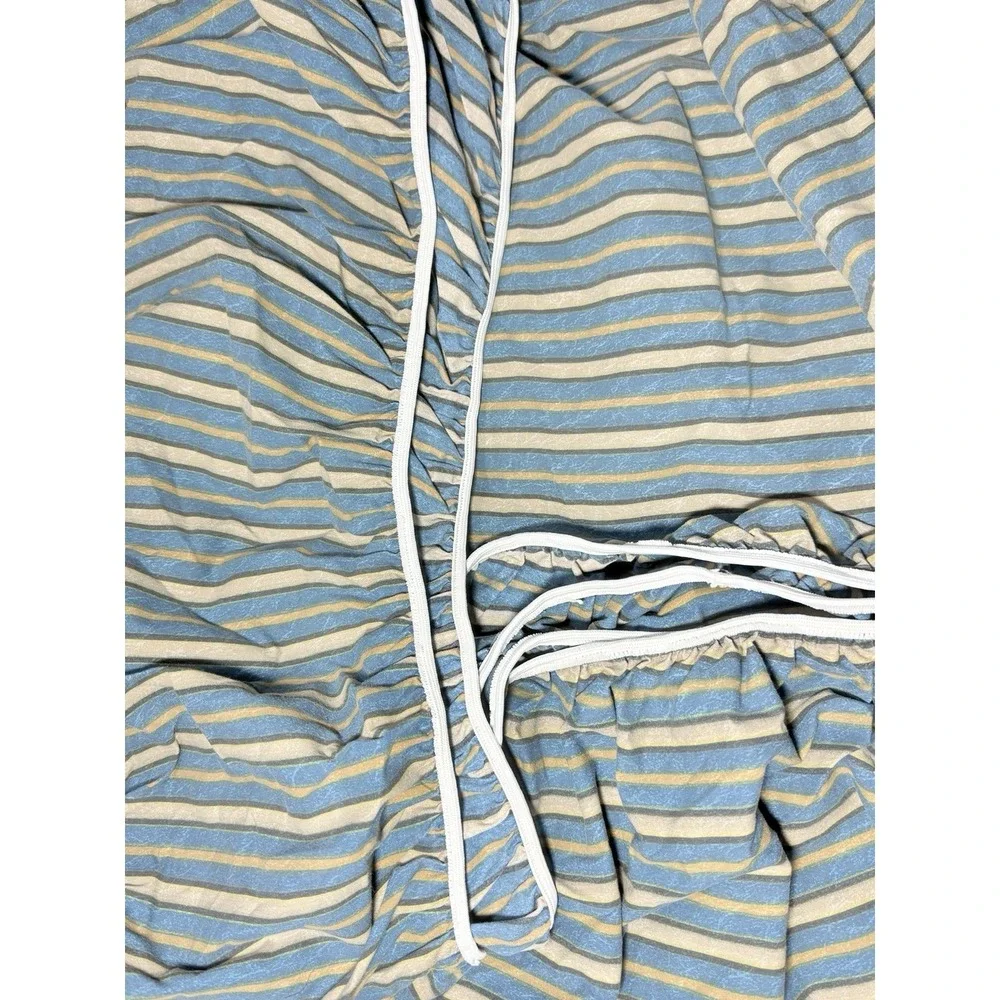 JCPenney Sheet Set Southwestern KING Vtg Teal Marble Stripes Geometric Tribal